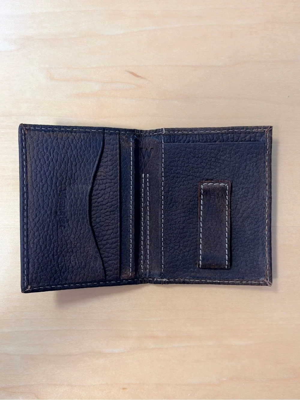 Wrangler (USED) Men's Bifold Wallet + Money Clip & Genuine Leather